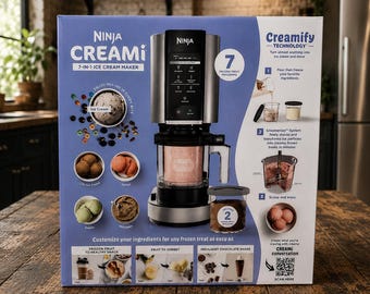 Ninja CREAMi 7-in-1 Eismaschine, Gefrorene Dessertmaschine, Gelato-, Milchshake- und Sorbetmaschine, Kompaktes Küchengerät
