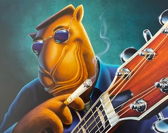 Joe Camel Original Artwork Illustration Advertising Camel Cigarette Tobacco Tobacciana Vintage 1990's