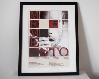 Memento - Póster de película / Cartel cinematográfico / Películas de Christopher Nolan / Fanart alternativo de películas / Impresión hecha por fans / Diseño original