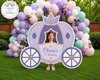 Cinderella Inspired Carriage Photo Booth | Princess Party Backdrop | Princess Carriage Photo Booth