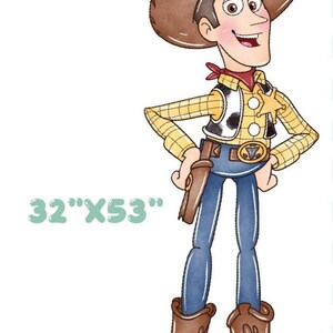 Toy Story Birthday Backdrop | Woody, Jessie, Buzz, Rex Party Decor (4mm Coroplast) Woody