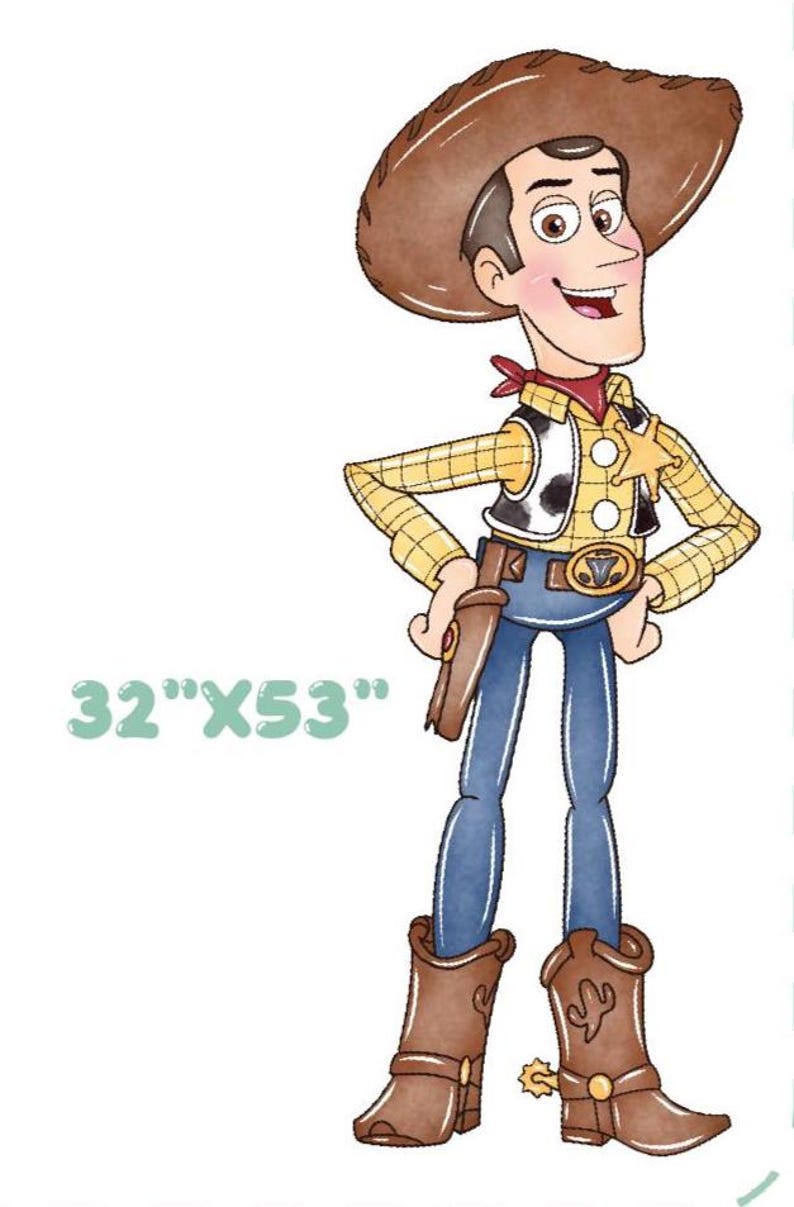 Toy Story Birthday Backdrop | Woody, Jessie, Buzz, Rex Party Decor (4mm Coroplast) Woody
