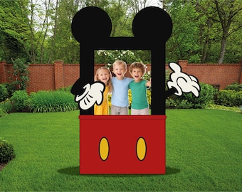 Fondo para fotomatón de Mickey Mouse - Decoración para fiesta de cumpleaños de Disney