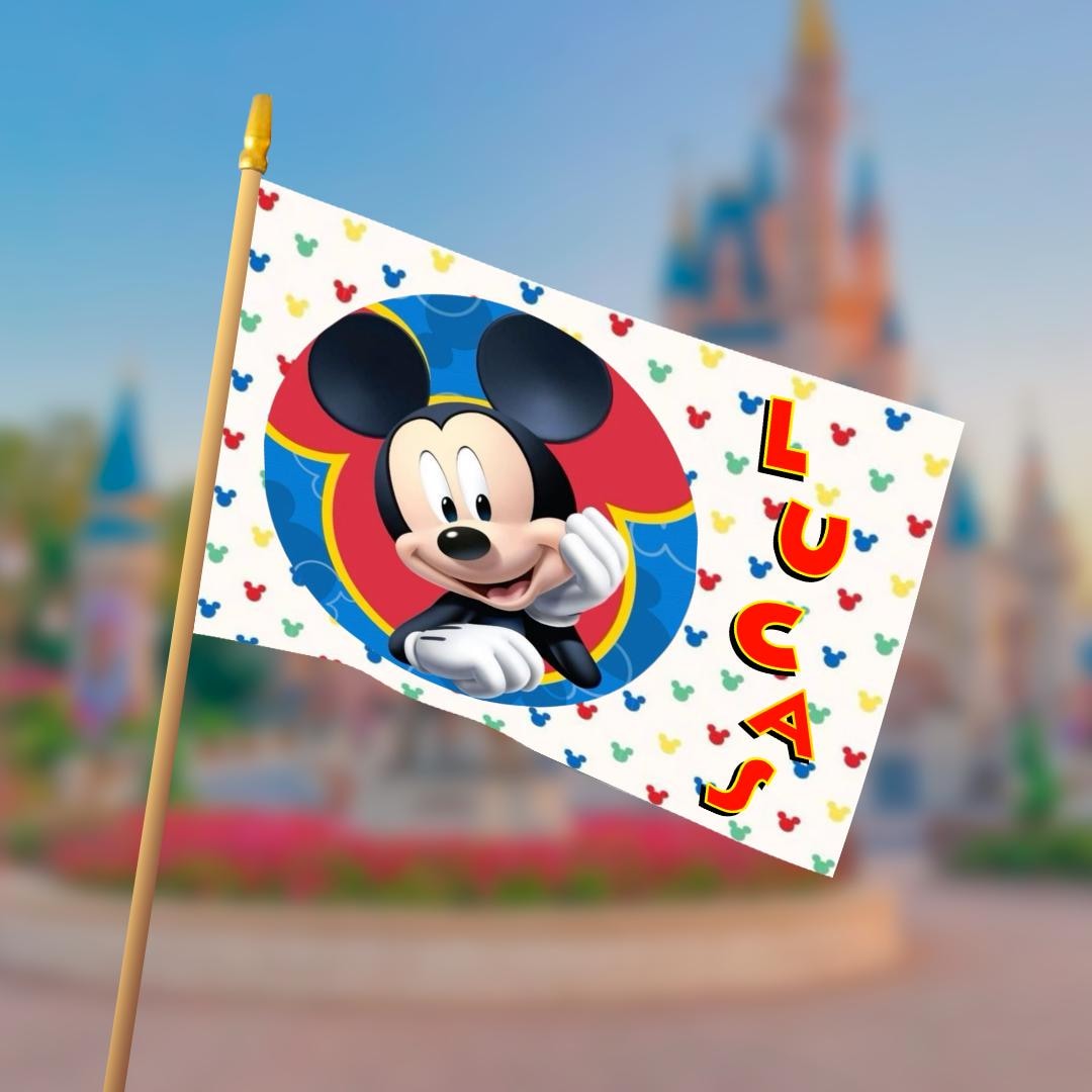 Mickey Clubhouse Stroller Flag | Personalized Disney Vacation Flag ...