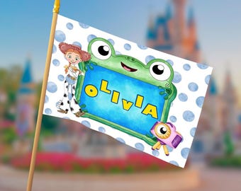 New Toy Story 5 Themed Stroller Flag, Disney Must Have Stroller Flag, Jessie Toy Story Wheelchair Flag