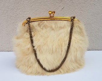 real fur purse