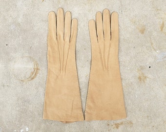 Guibert Freres Edelweiss soft suede gloves vintage 40s 50s