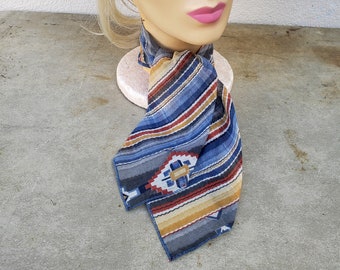 Cathy 1000 Oaks of California southwestern print neck scarf vintage