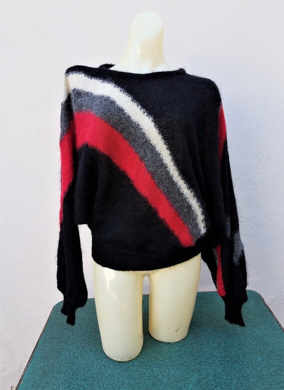 vintage 80s Escada mohair batwing sweater