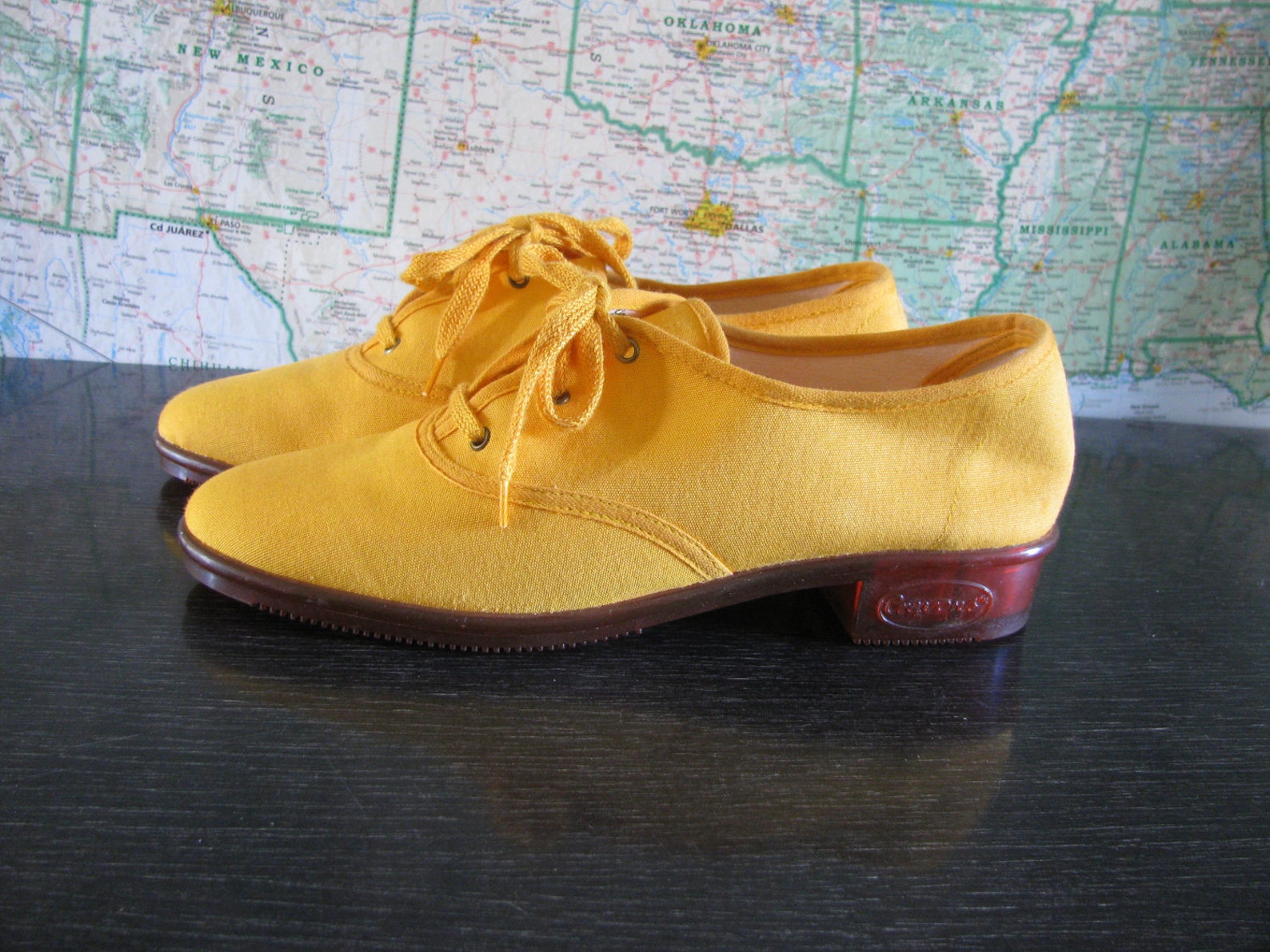 Vintage 80s Crayons shoes in bright yellow Etsy