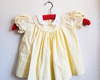 CI Castro & co. vintage baby girl dress with tiny embroidered roses