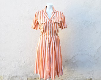 Cacharel striped cotton dress