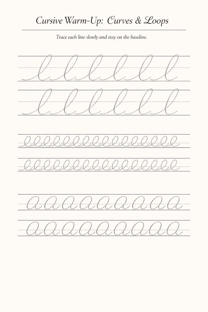 Preschool Cursive Alphabet Word Tracing Workbook | 70 Pages | Kids ...