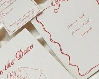 Plantilla editable para invitación de boda, invitación de boda con pastel de frambuesa, plantilla de Canva, invitación imprimible de 5x7 con RSVP, descarga instantánea.