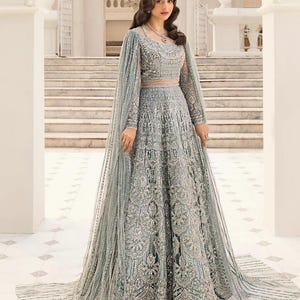 grey walima dress NB-5550 Light Purple 3Pc Stitched Bridal Dress main image 1