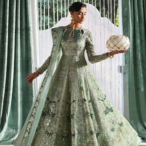 Mint Green Pakistani Formal Dresses - Etsy