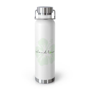 Green Hibiscus Island Love 22oz Water Bottle | Copper Vacuum Insulated