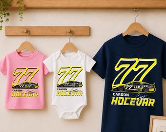 Carson Hocevar Racing Baby Bodysuit, NASCAR Fan Apparel, Family Motorsport Gift