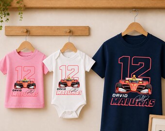 David Malukas Racing Family Shirt, IndyCar Kid Shirt, Baby Bodysuit Racing Gift