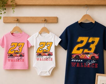 Bubba Wallace Racing Shirt, Family NASCAR Tee, Kid Shirt, Baby Bodysuit Gift