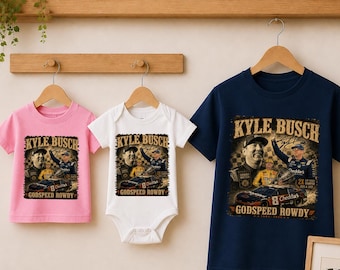 Kyle Busch Racing Family Shirt, Rowdy NASCAR Kid Shirt, Baby Bodysuit Fan Gift