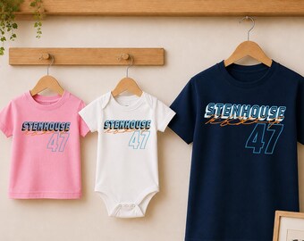 Ricky Stenhouse Racing Shirt, Family NASCAR Tee, Kid Shirt, Baby Bodysuit Gift