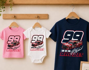 Ben Rhodes Racing Shirt, Family NASCAR Tee, Kid Racing Shirt, Baby Bodysuit Gift