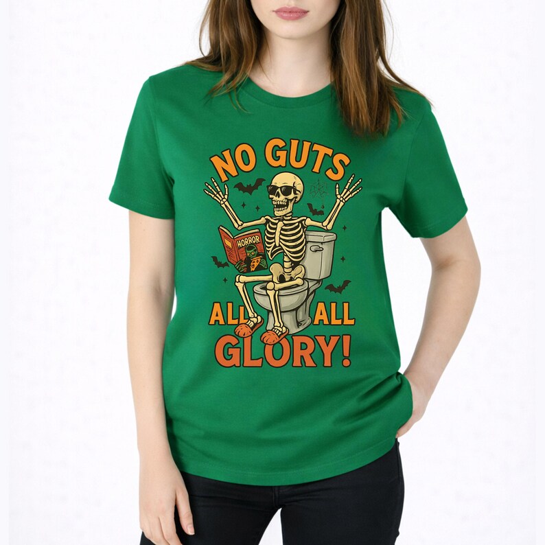 Funny Halloween Skeleton Shirts, Purple Spooky Season Tee, Sarcastic Toilet Humor T-Shirt, Cute Skeleton Reading Shirt, Funny Halloween Gift image 8