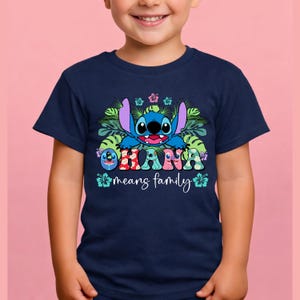 Ohana Means Family Shirt,Stitch and Angel Shirt,Tropical Family Vacation Tee,Retro Stitch Graphic Tee,Lilo and Stitch Tee,Disney Family Trip image 8