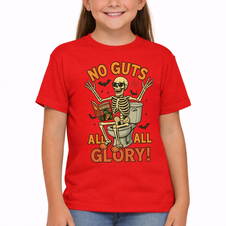 Funny Halloween Skeleton Shirts, Purple Spooky Season Tee, Sarcastic Toilet Humor T-Shirt, Cute Skeleton Reading Shirt, Funny Halloween Gift image 10
