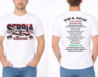 Serbia Soccer Shirts,World Cup 2026 Serbia shirts,Personalized Serbian Football Jersey Style,Serbia Fan Gift,Custom Name and Number Shirts