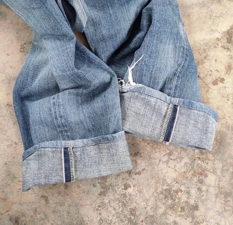 Vintage Edwin Orange Tag Selvedge Denim Faded Ripped Jean Pants W31x29.5 image 13