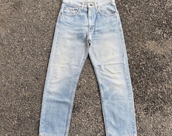 W30x27.5 Vintage 92 'Levi's 505 Made USA Faded Washed Denim Jeanshose