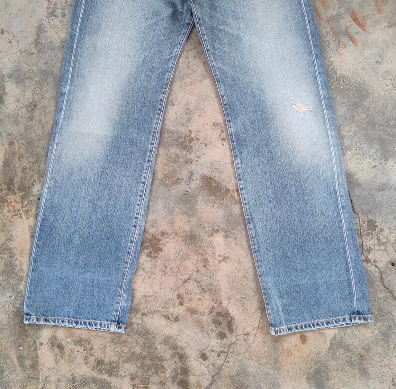 W34 Vintage Edwin Selvedge Orange Tag Faded Denim Jean Pants W34x34 bild 4