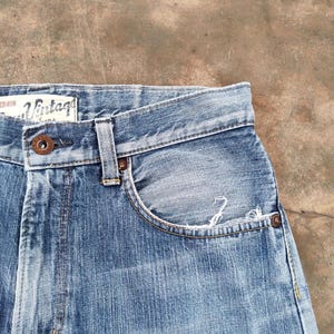 Vintage Edwin Selvedge blekta denimjeans tillverkade i Japan B33x29.5 bild 8