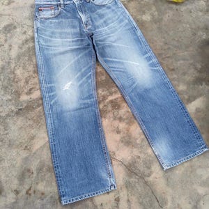 Vintage Edwin Selvedge blekta denimjeans tillverkade i Japan B33x29.5 bild 2