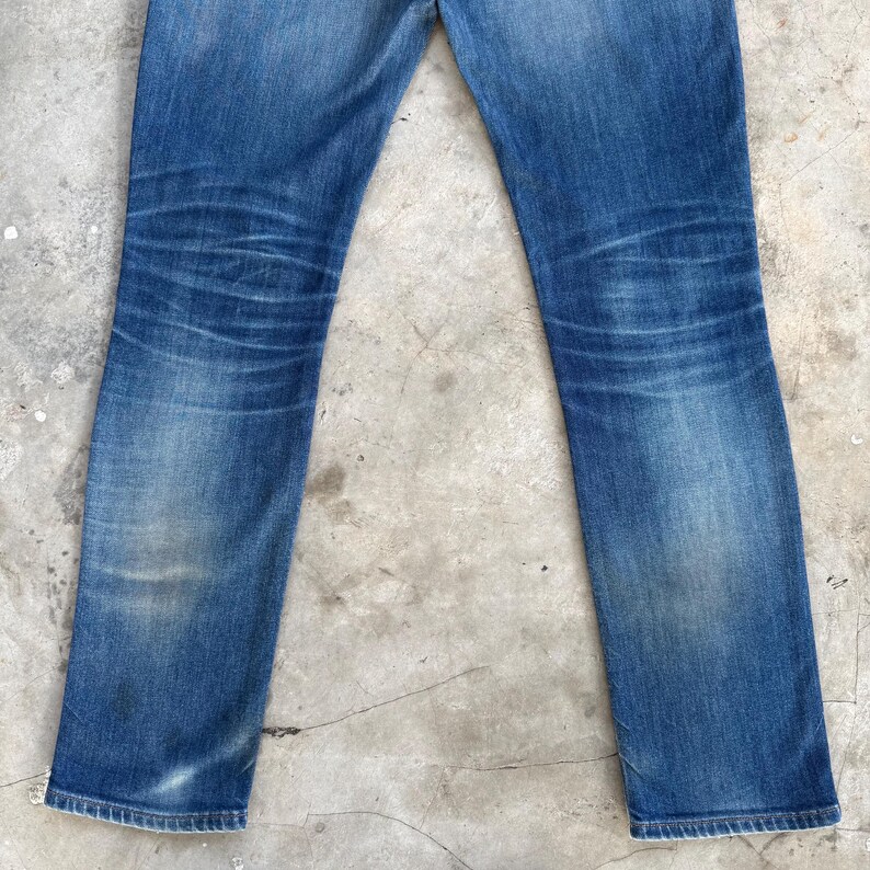 W33x32 Vintage Acne Studio Slim Fit Blekede Mud Wash Denimbyxor bild 12