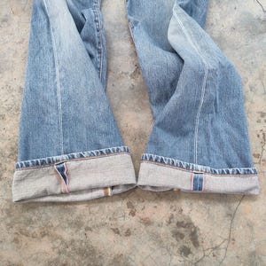 W34 Vintage Edwin Selvedge Orange Tag Faded Denim Jean Pants W34x34 bild 12