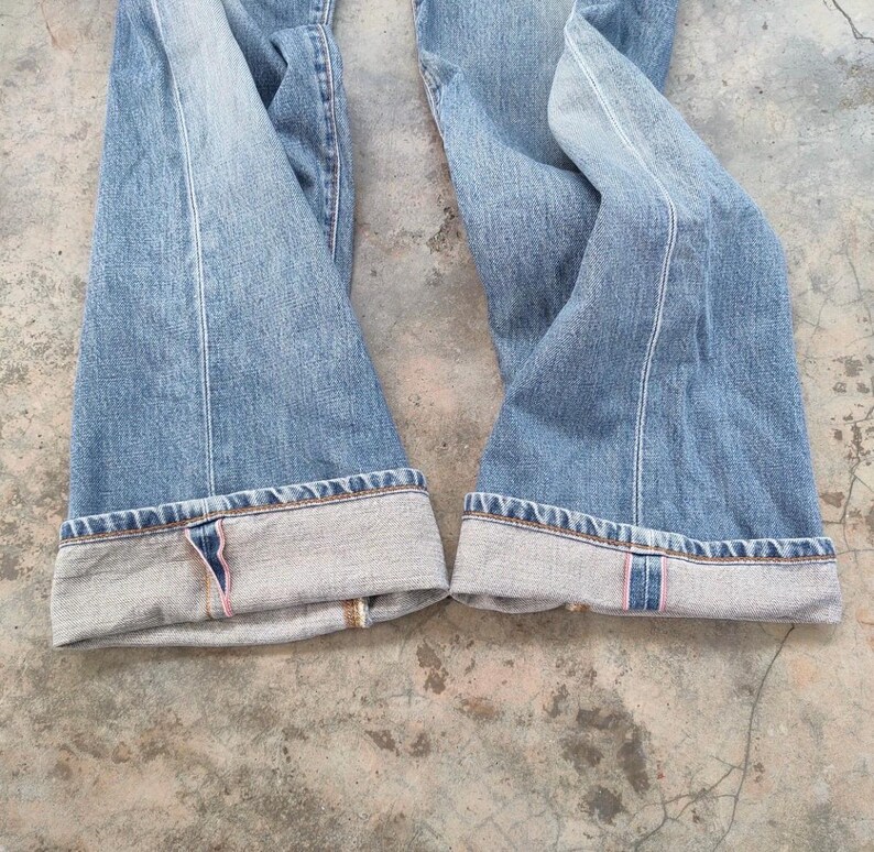 W34 Vintage Edwin Selvedge Orange Tag Faded Denim Jean Pants W34x34 bild 12