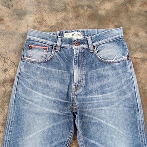 Vintage Edwin Selvedge blekta denimjeans tillverkade i Japan B33x29.5 bild 3