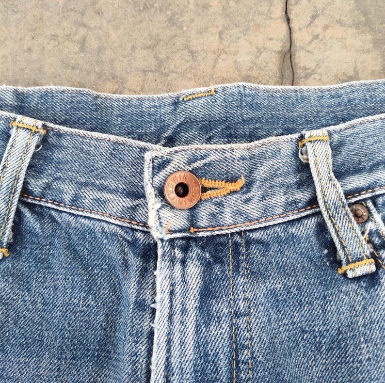 W34 Vintage Edwin Selvedge Orange Tag Faded Denim Jean Pants W34x34 bild 6