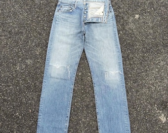 Vintage Levi's 501 Verblasste Distressed Knie Jeans Jeans W31x31