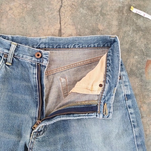 W34 Vintage Edwin Selvedge Orange Tag Faded Denim Jean Pants W34x34 bild 7
