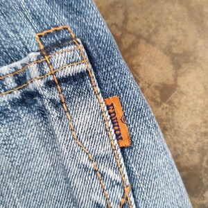 Vintage Edwin Selvedge blekta denimjeans tillverkade i Japan B33x29.5 bild 12