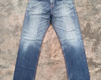 Vintage Edwin Faded Mud Washer Denim Jeans W37x33.5