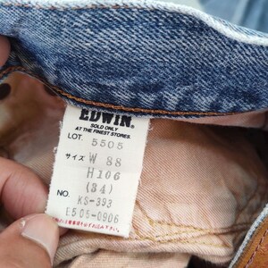 W34 Vintage Edwin Selvedge Orange Tag Faded Denim Jean Pants W34x34 bild 13