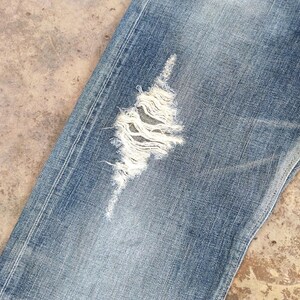 Vintage Edwin Orange Tag Selvedge Denim Faded Ripped Jean Pants W31x29.5 image 6