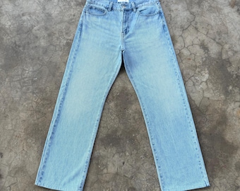 Pantalones vaqueros de mezclilla desgastada estilo vintage Uniqlo x JW Anderson, talla W31x29.