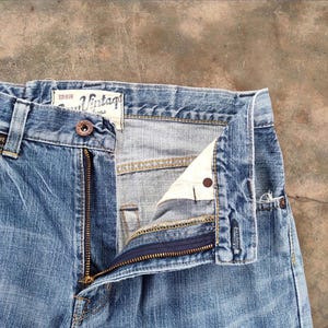 Vintage Edwin Selvedge blekta denimjeans tillverkade i Japan B33x29.5 bild 6