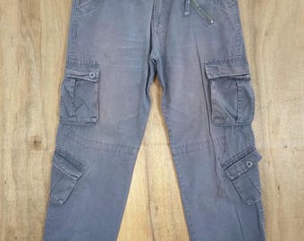 Vintage Japanese Faded Multipocket Cargo Pants W34x28.5